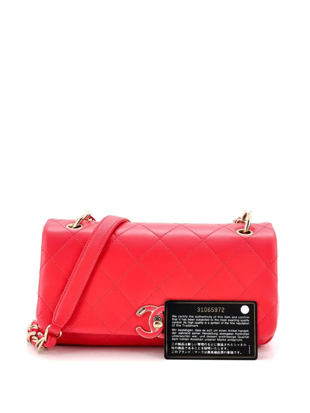Chanel Twist Chain Enamel Cc Flap Bag #321048C30B